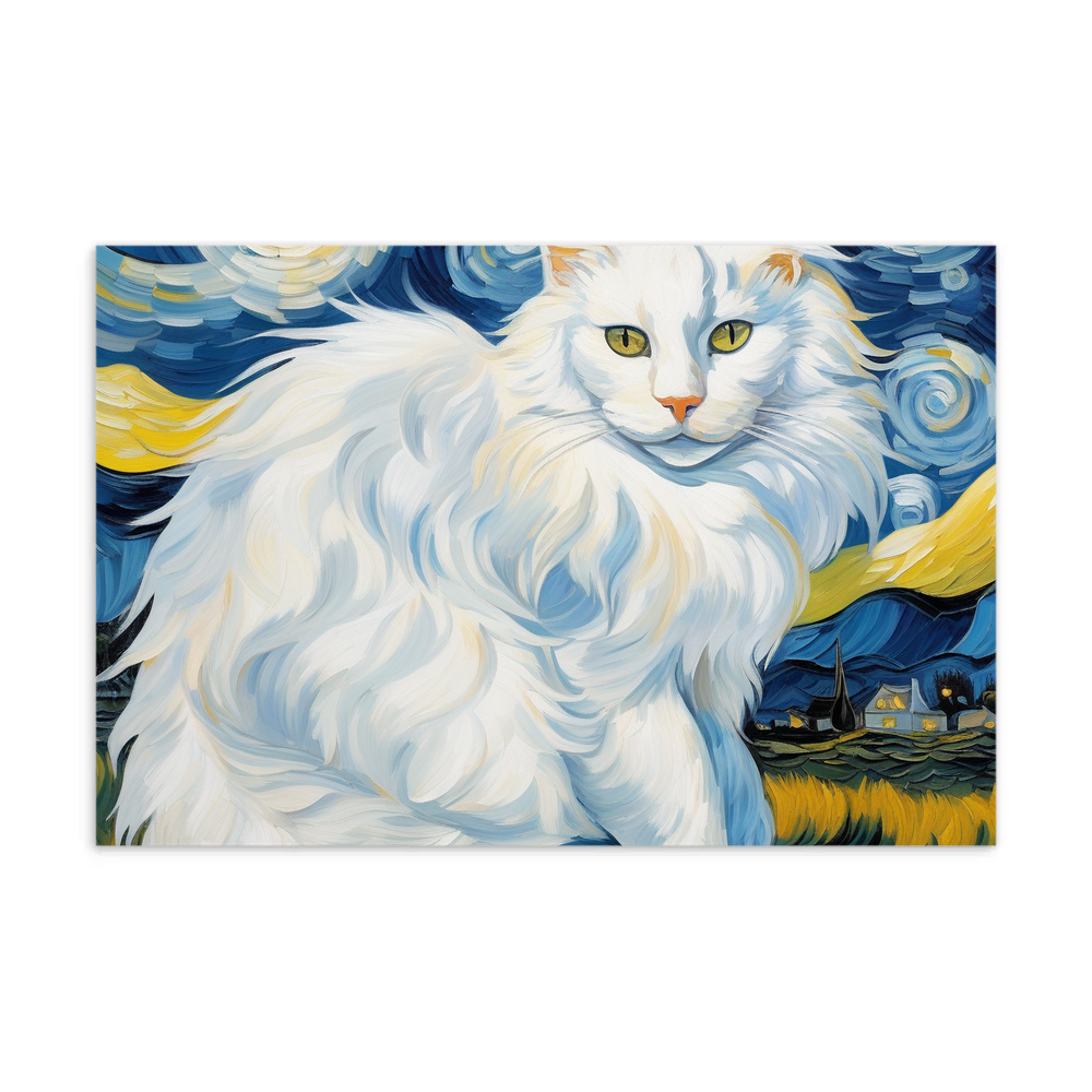 PugMug Custom White Maine Coon Cat Postcard