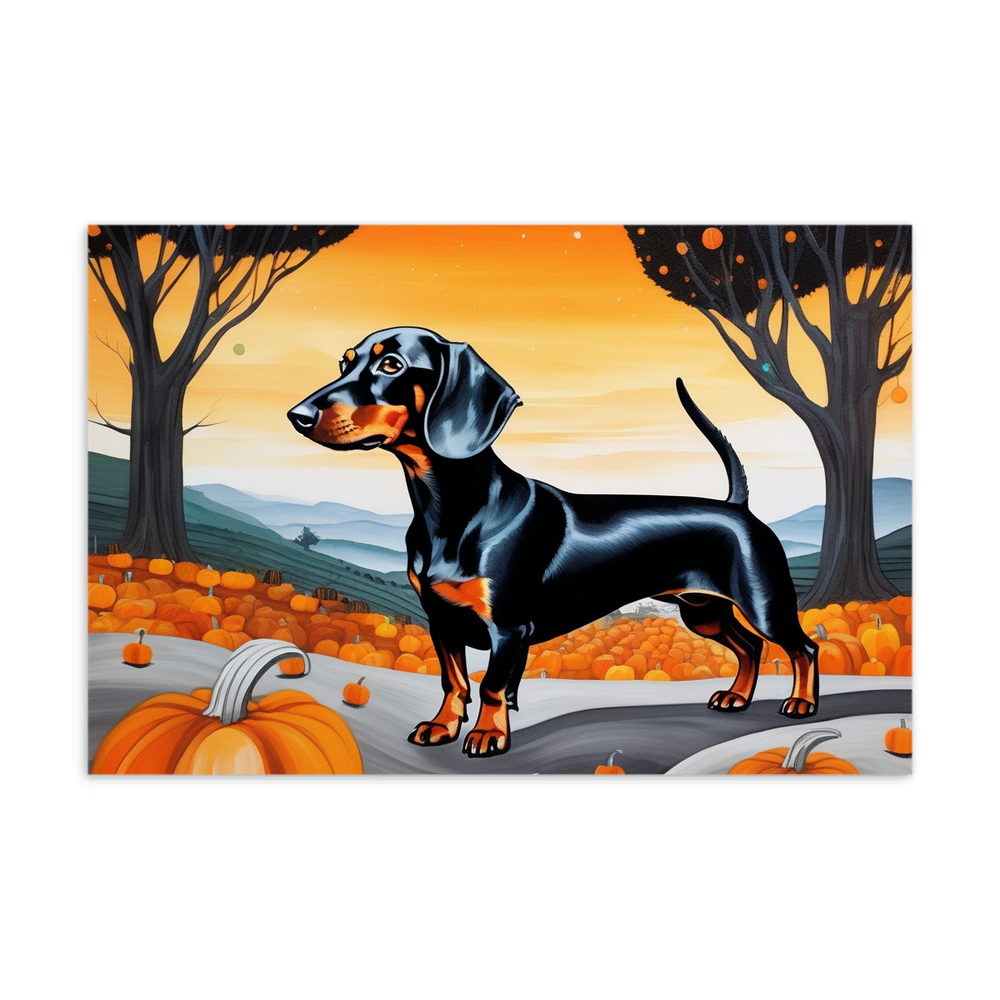 PugMug Custom Black Dachshund Postcard