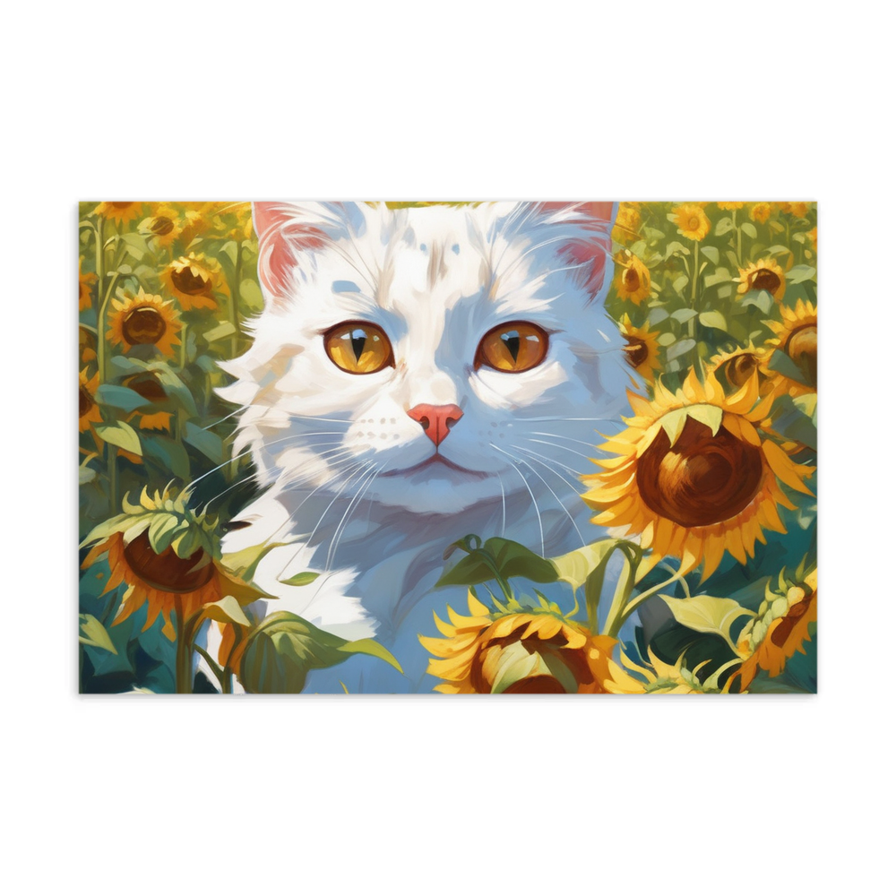 PugMug Custom White Companion Cat Postcard