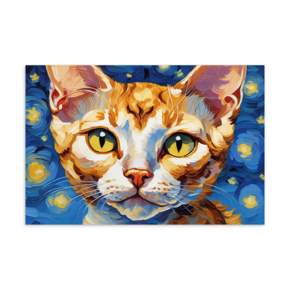 PugMug Custom Tabby Devon Rex Cat Postcard