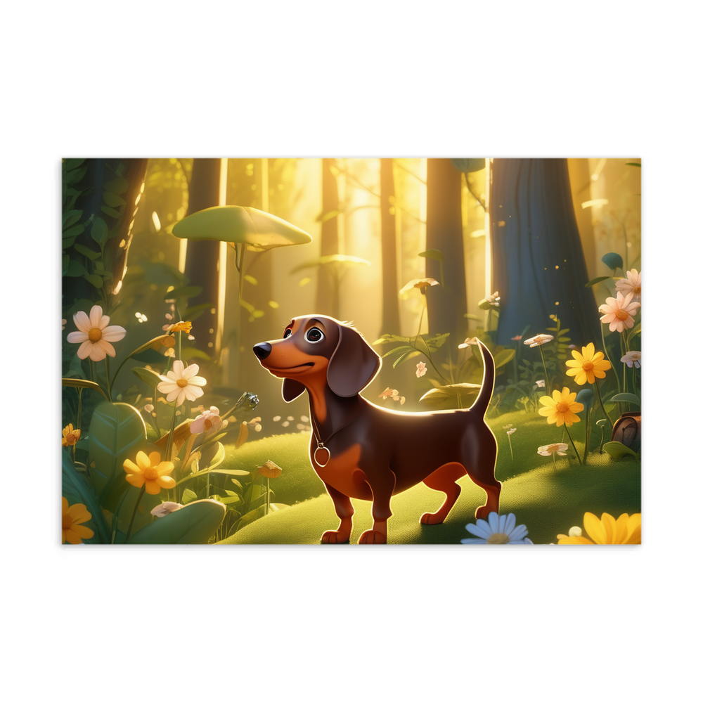 PugMug Custom Tan Dachshund Postcard