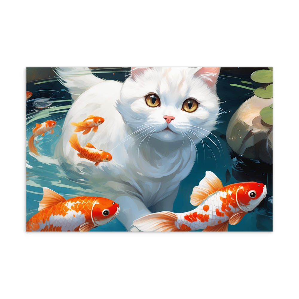 PugMug Custom White Scottish Fold Cat Postcard