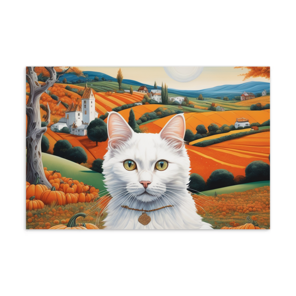 PugMug Custom White Companion Cat Postcard