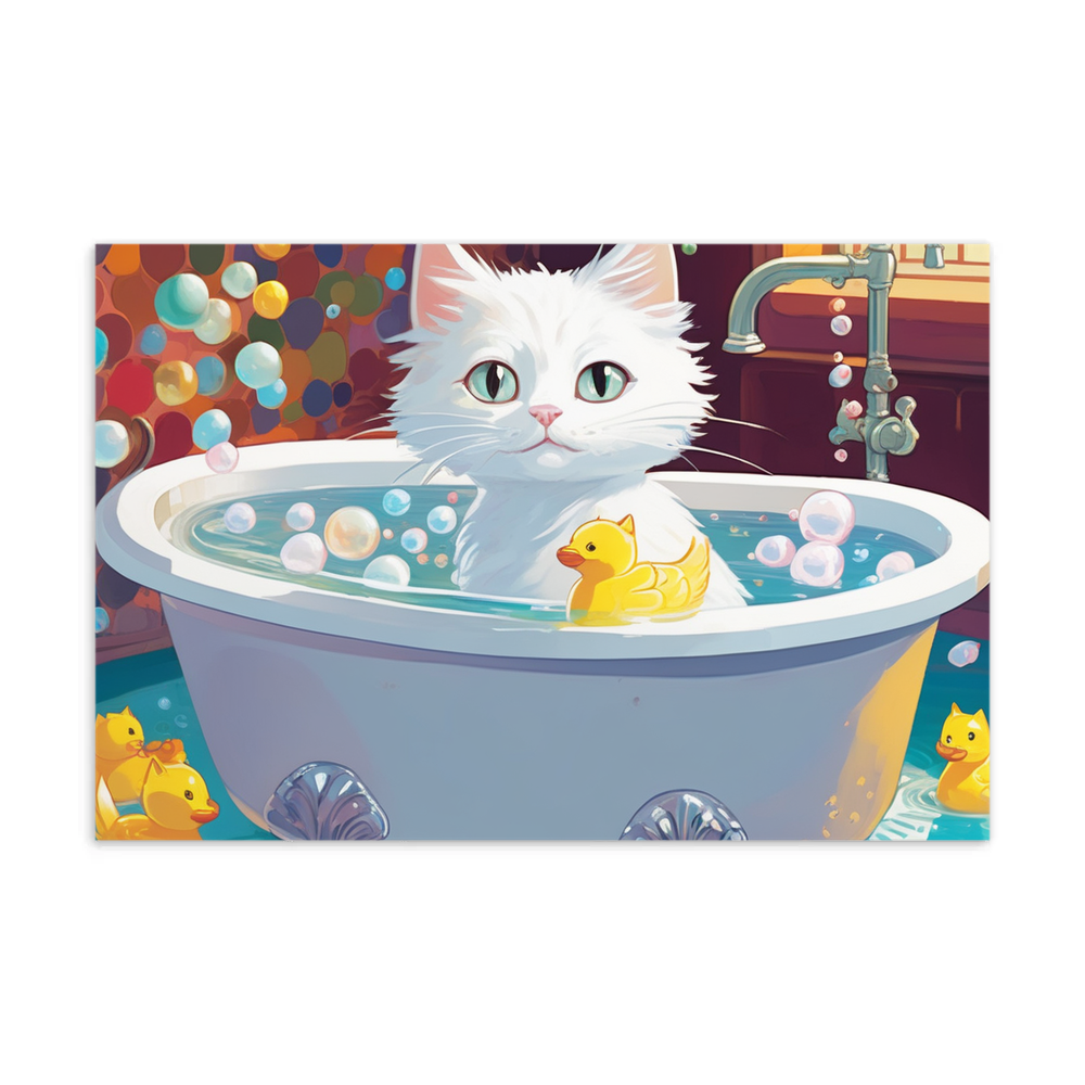 PugMug Custom White Companion Cat Postcard