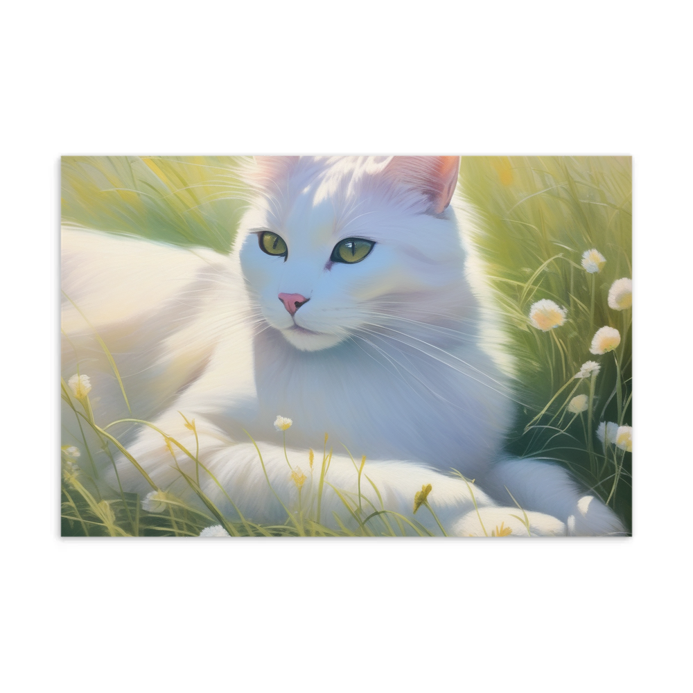 PugMug Custom White Companion Cat Postcard