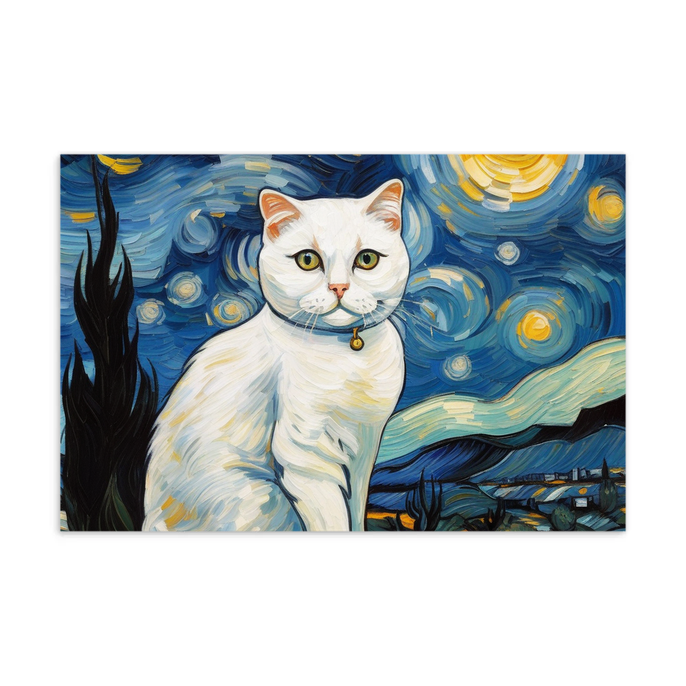 PugMug Custom White Scottish Fold Cat Postcard