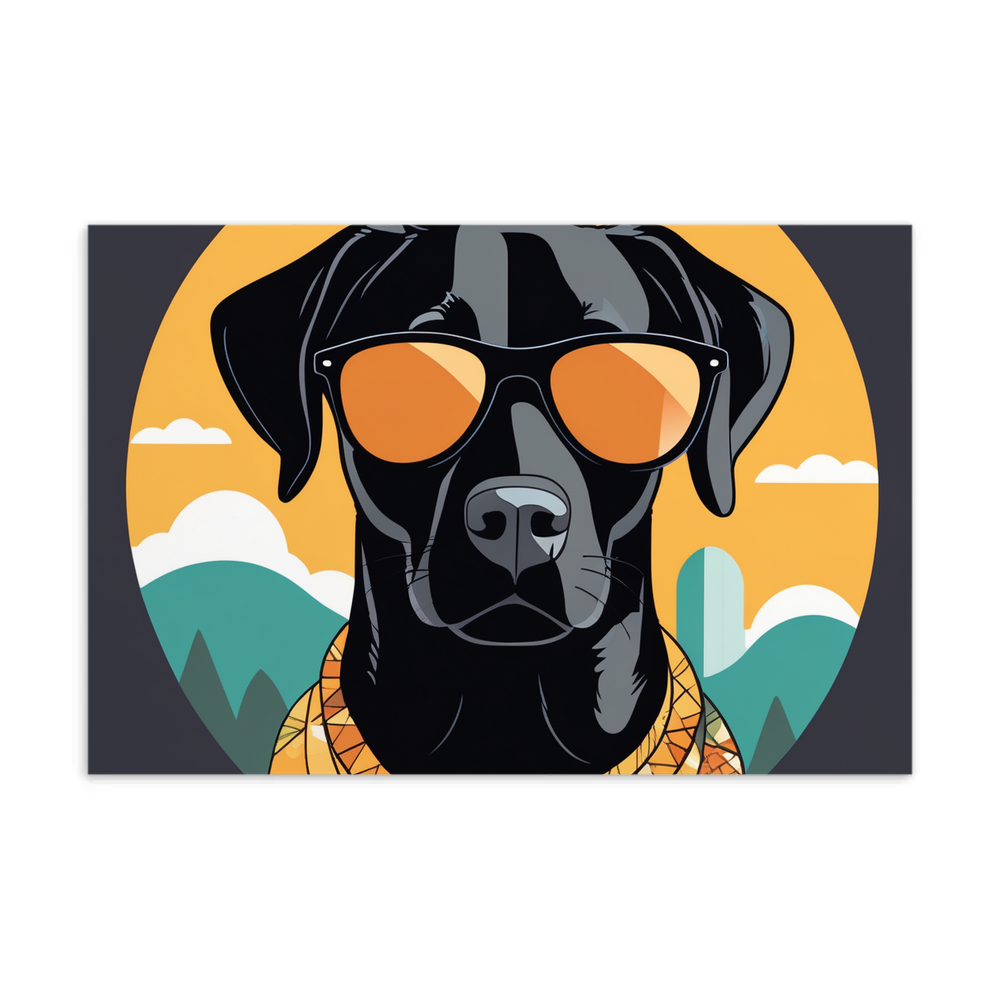 PugMug Custom Black Labrador Retriever Postcard