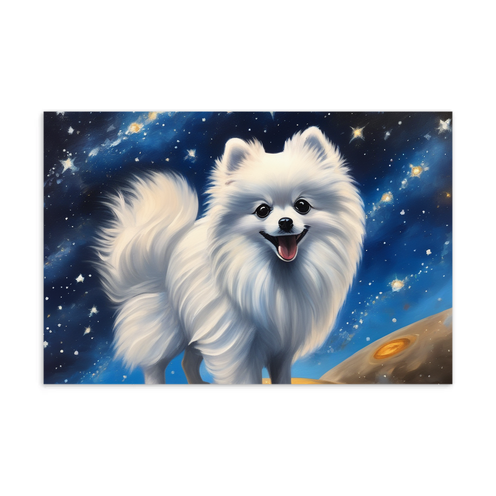 PugMug Custom White Pomeranian Postcard