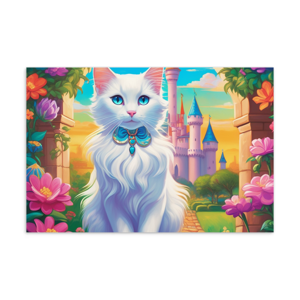 PugMug Custom White Companion Cat Postcard