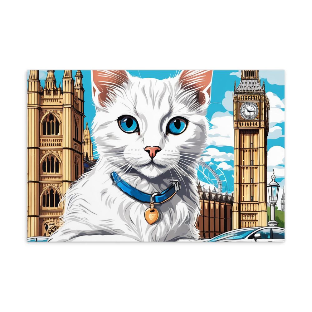 PugMug Custom White Companion Cat Postcard