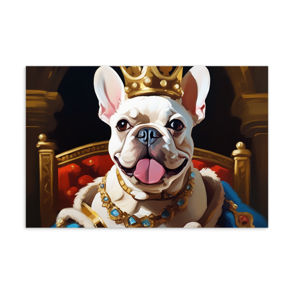 PugMug Custom White French Bulldog Postcard