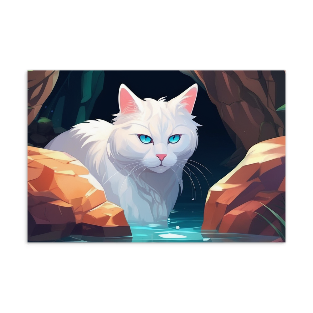 PugMug Custom White Companion Cat Postcard