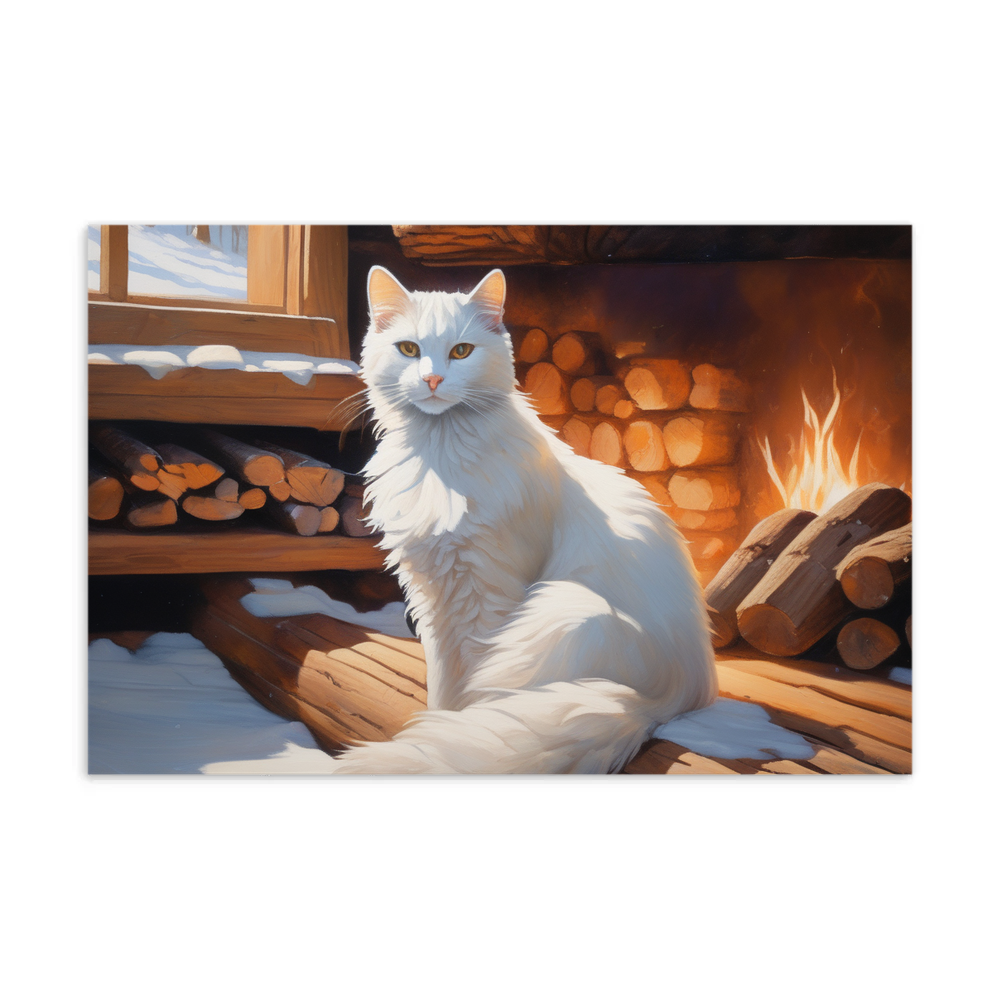 PugMug Custom White Companion Cat Postcard