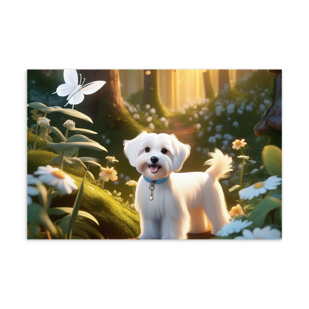 PugMug Custom White Havanese Dog Postcard