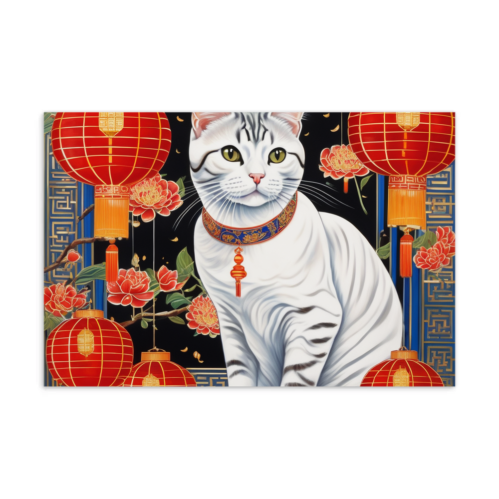 PugMug Custom White American Shorthair Cat Postcard