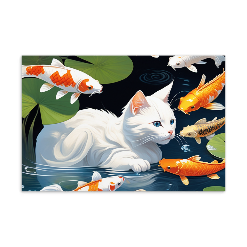 PugMug Custom White Companion Cat Postcard