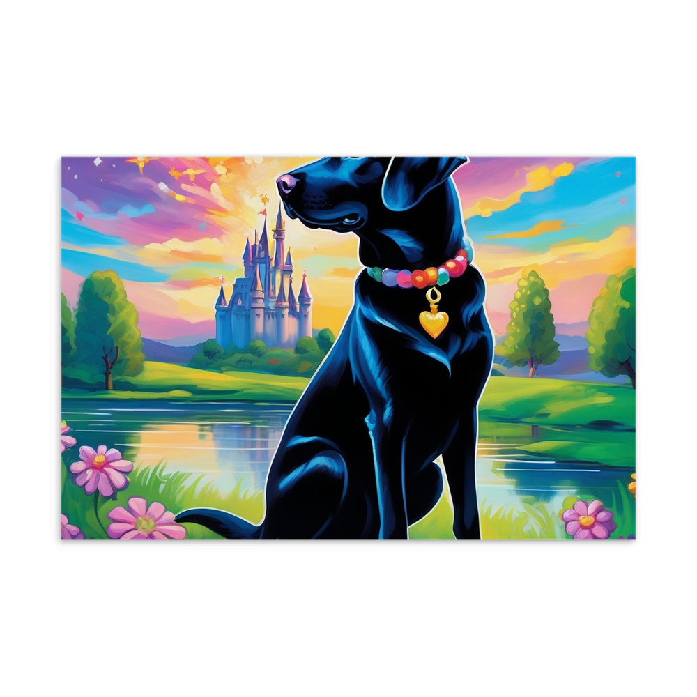 PugMug Custom Black Labrador Retriever Postcard