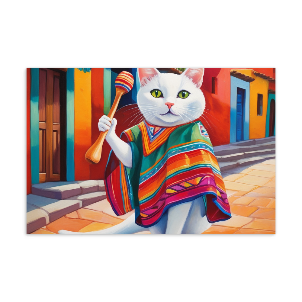 PugMug Custom White Companion Cat Postcard