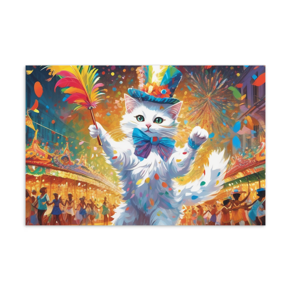 PugMug Custom White Companion Cat Postcard