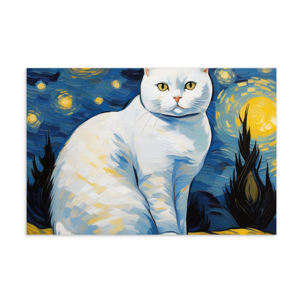 PugMug Custom White British Shorthair Cat Postcard
