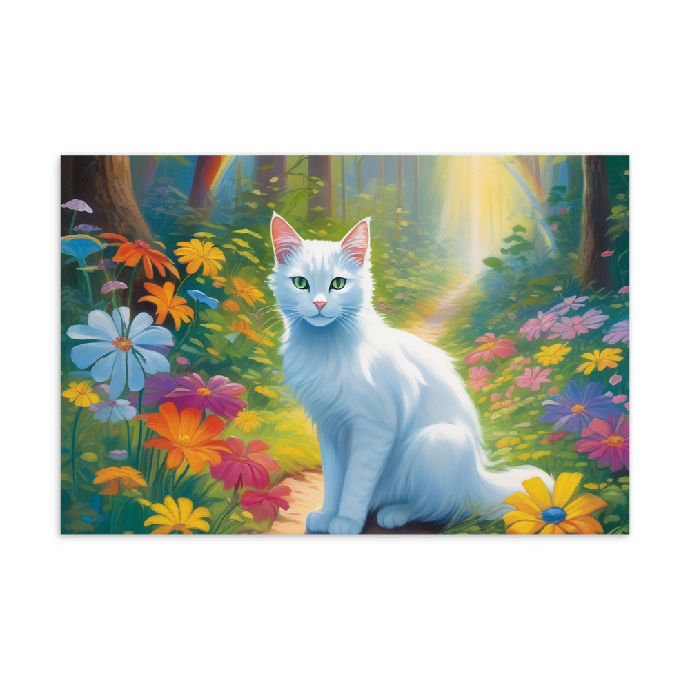 PugMug Custom White Companion Cat Postcard