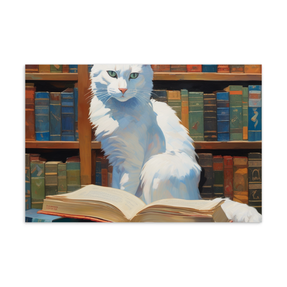 PugMug Custom White Companion Cat Postcard