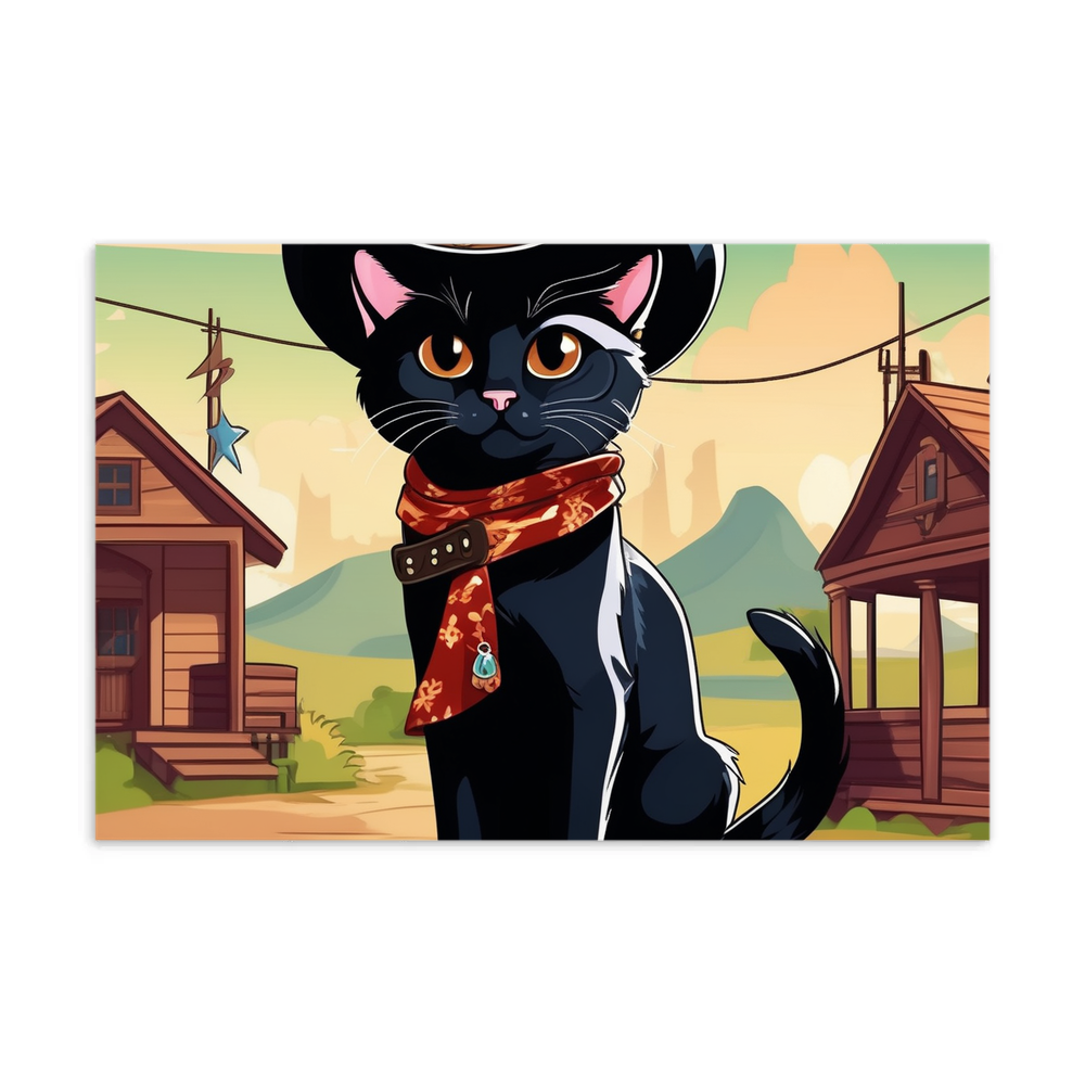 PugMug Custom Black Companion Cat Postcard