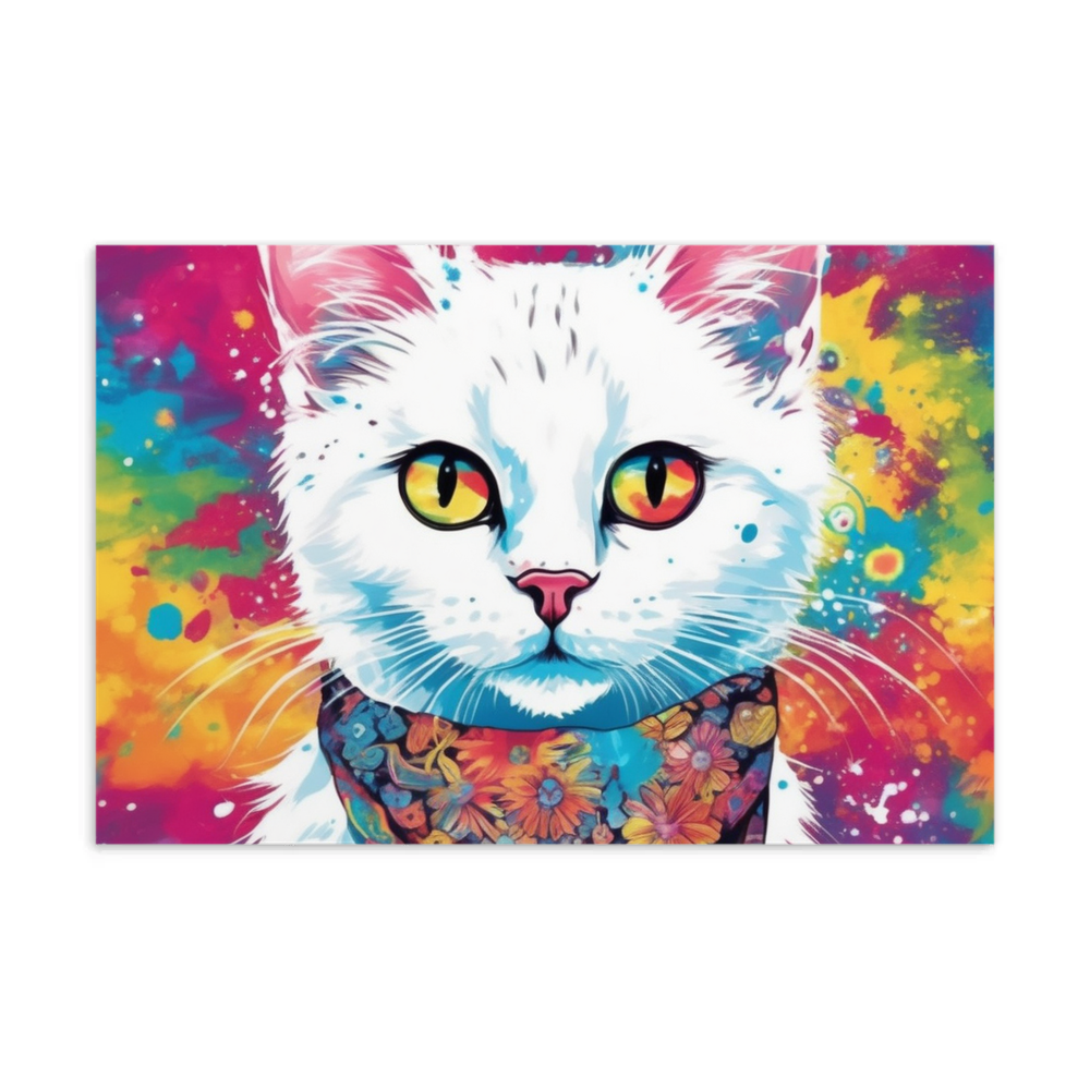 PugMug Custom White Companion Cat Postcard