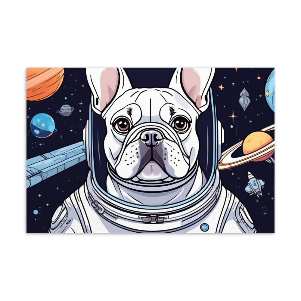 PugMug Custom White French Bulldog Postcard