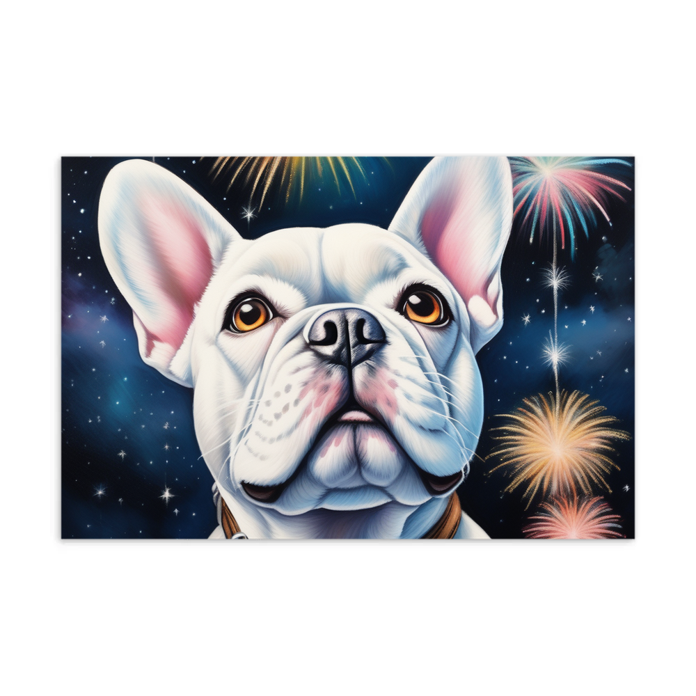 PugMug Custom White French Bulldog Postcard
