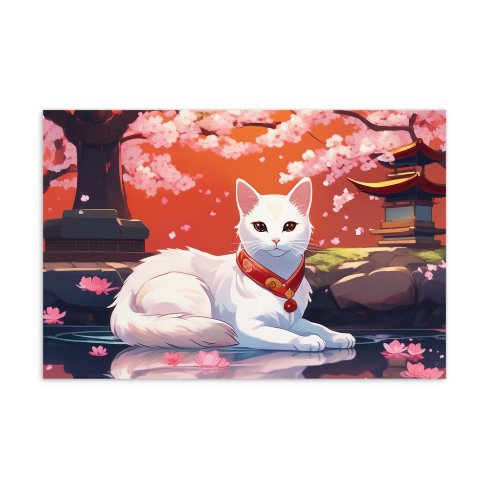 PugMug Custom White Companion Cat Postcard