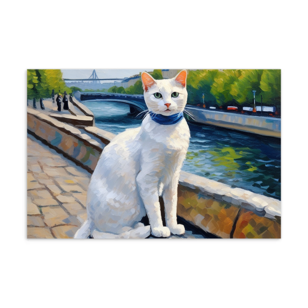 PugMug Custom White Companion Cat Postcard