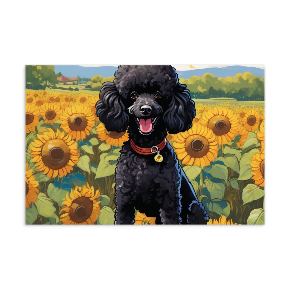 PugMug Custom Black Poodle Postcard