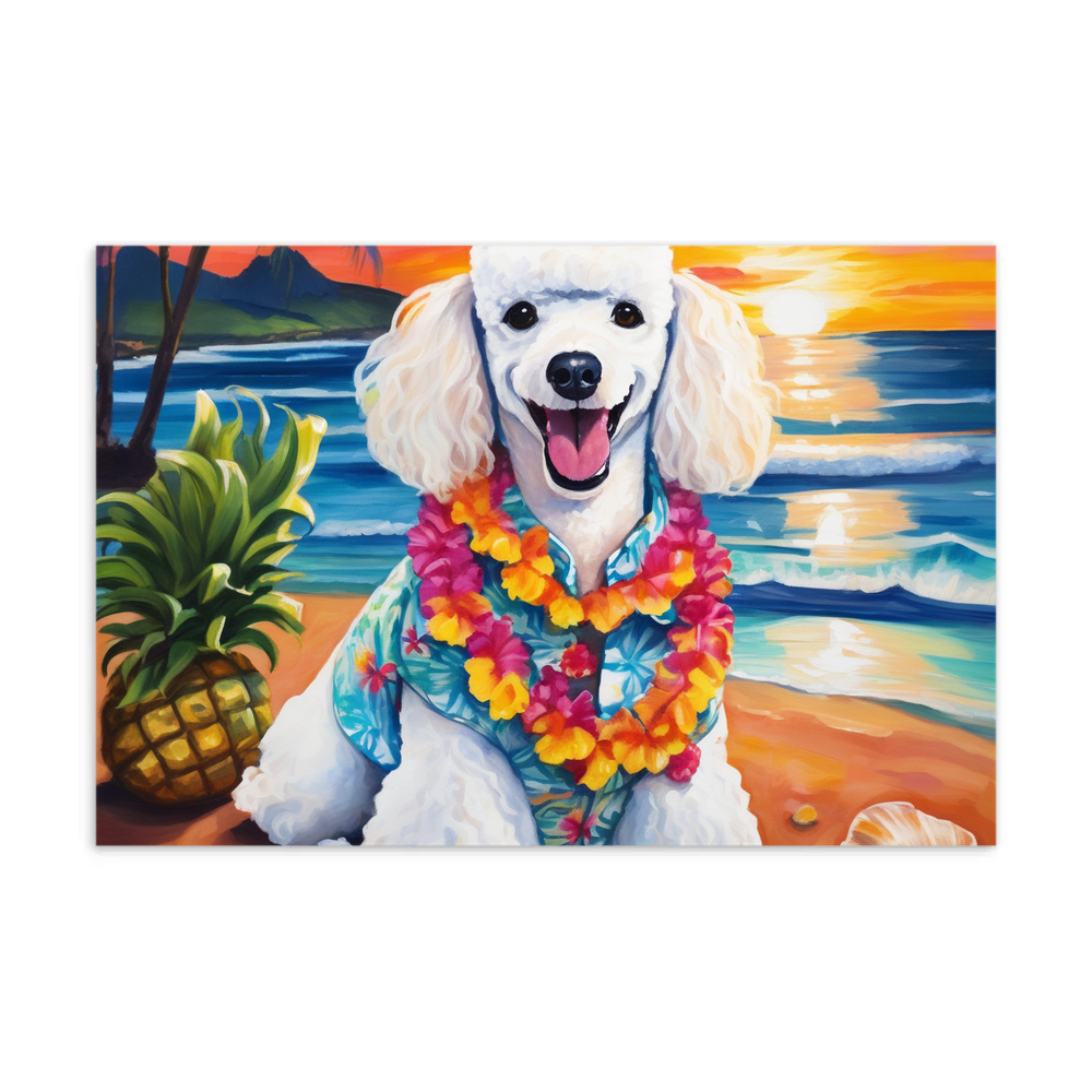 PugMug Custom White Poodle Postcard