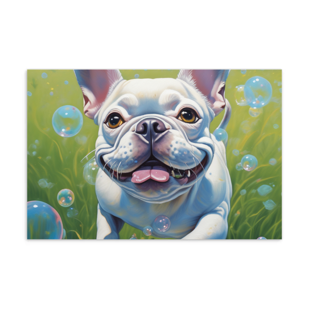PugMug Custom White French Bulldog Postcard