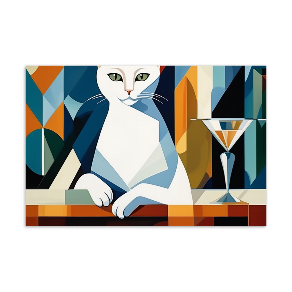 PugMug Custom White Companion Cat Postcard