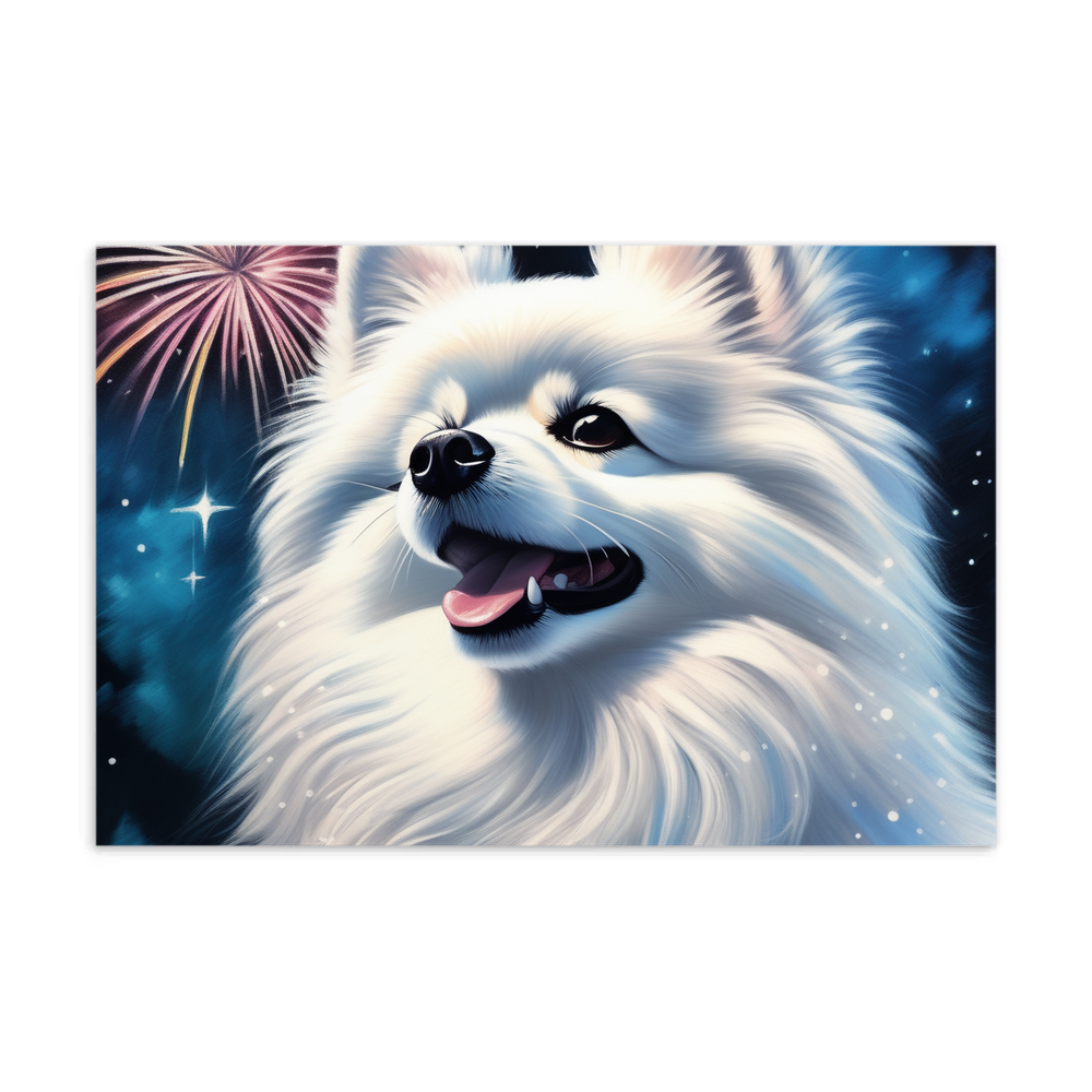 PugMug Custom White Pomeranian Postcard