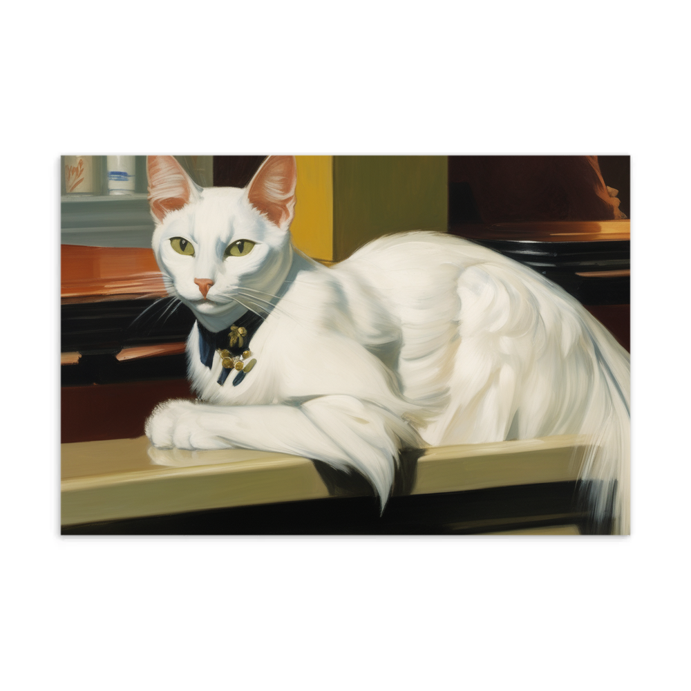 PugMug Custom White Companion Cat Postcard