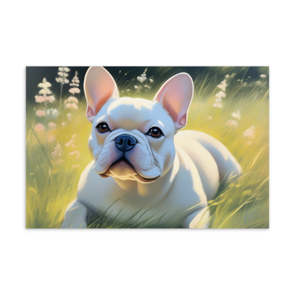 PugMug Custom White French Bulldog Postcard