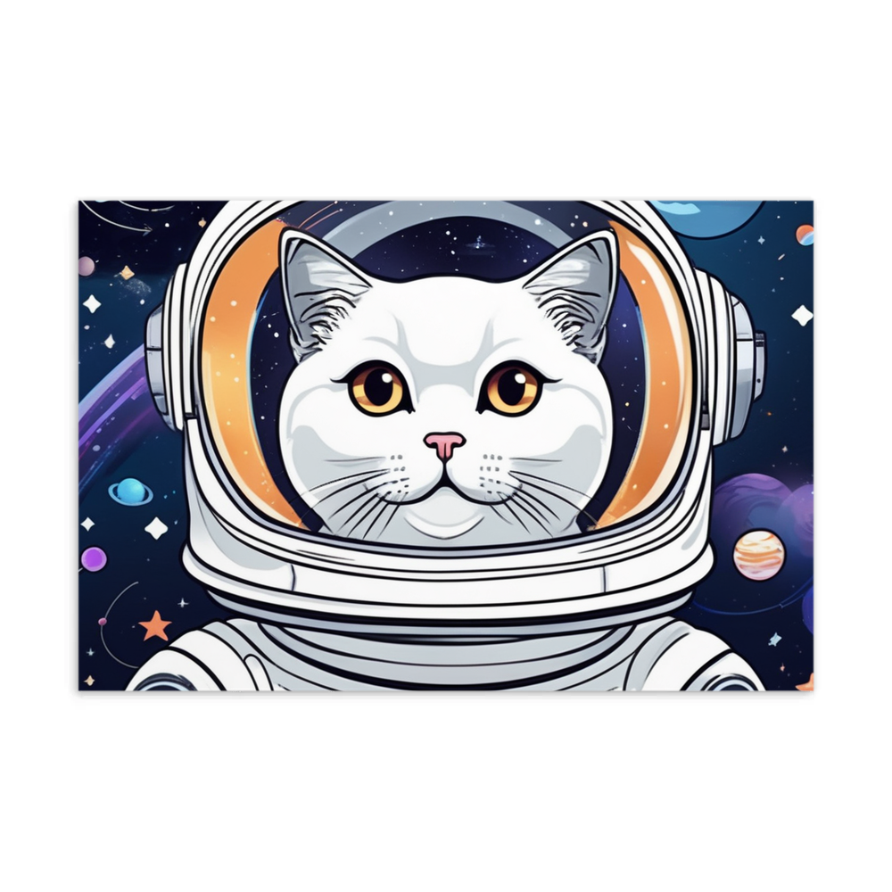 PugMug Custom White Scottish Fold Cat Postcard