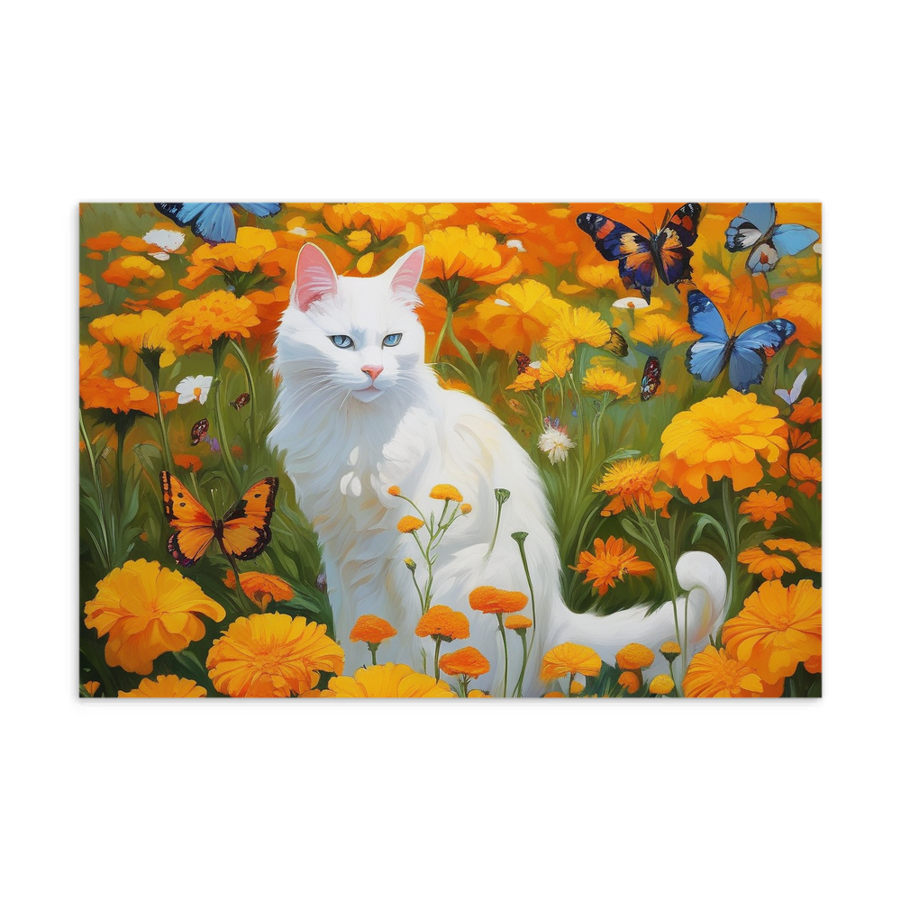 PugMug Custom White Companion Cat Postcard