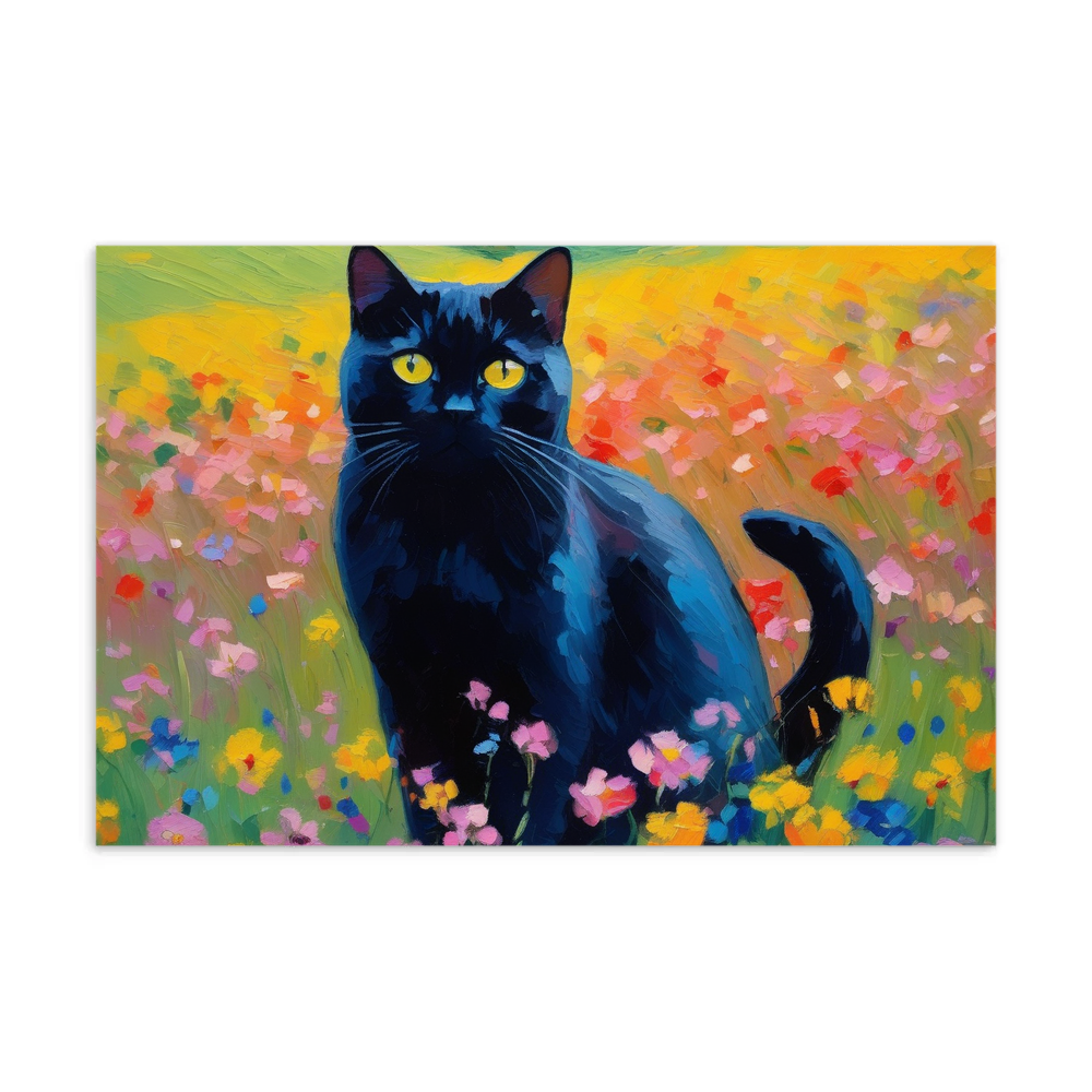 PugMug Custom Black British Shorthair Cat Postcard