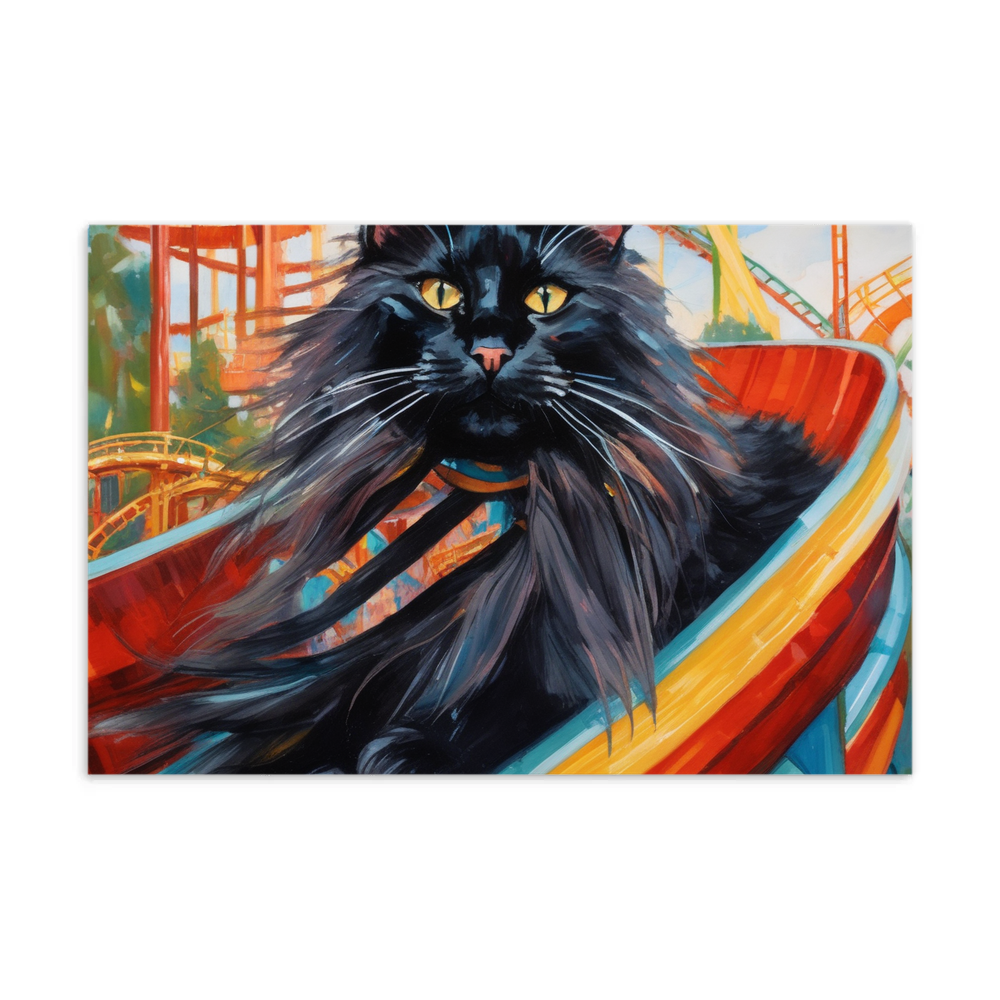 PugMug Custom Black Maine Coon Cat Postcard