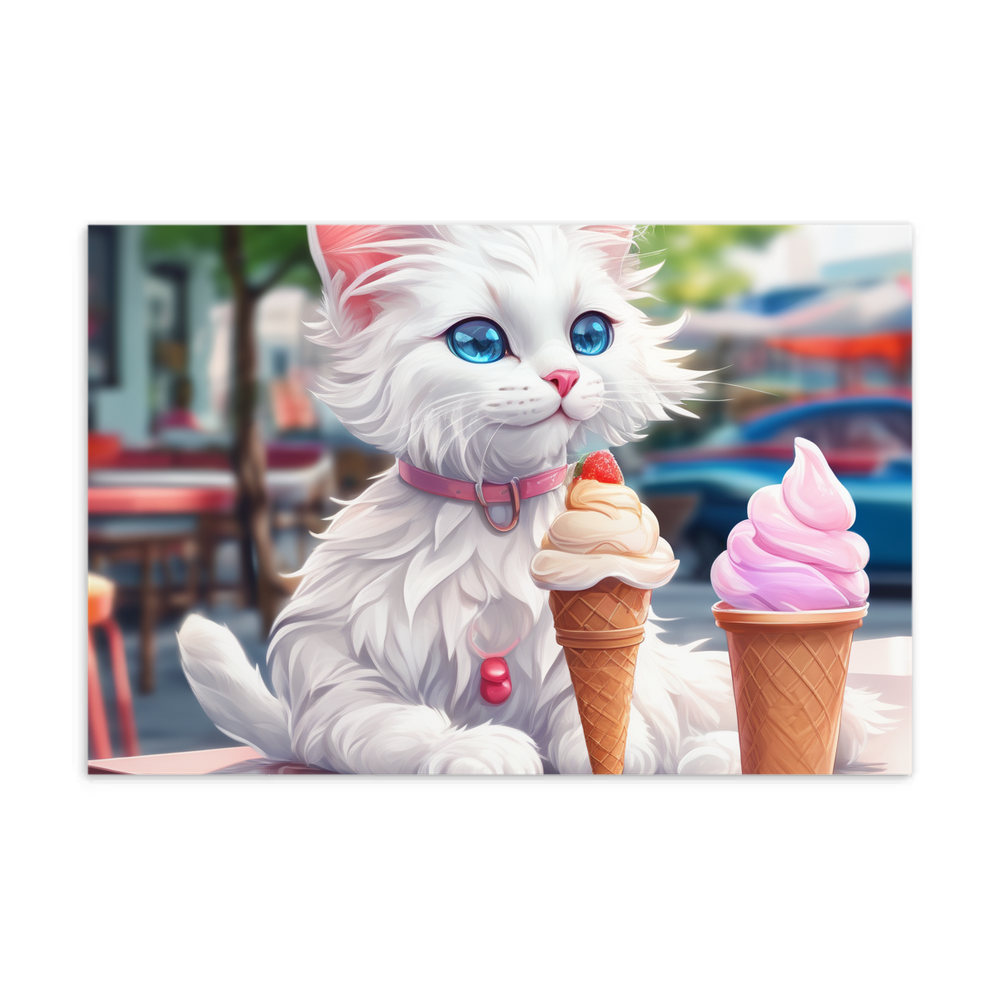 PugMug Custom White Companion Cat Postcard