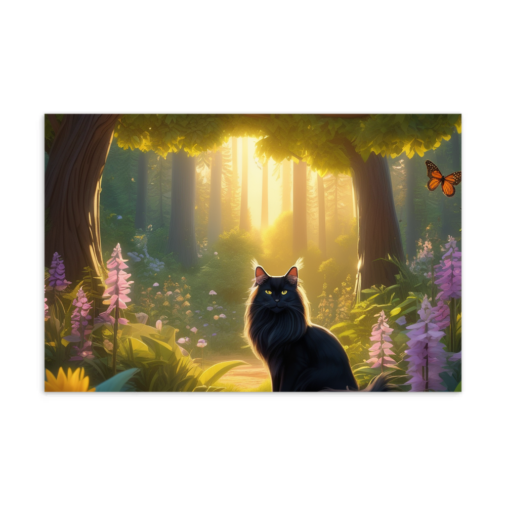 PugMug Custom Black Maine Coon Cat Postcard