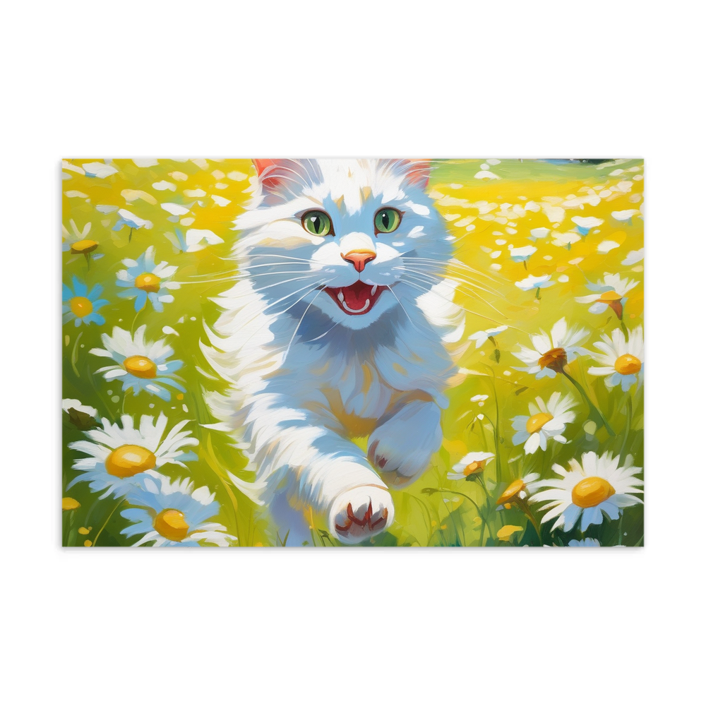 PugMug Custom White Companion Cat Postcard