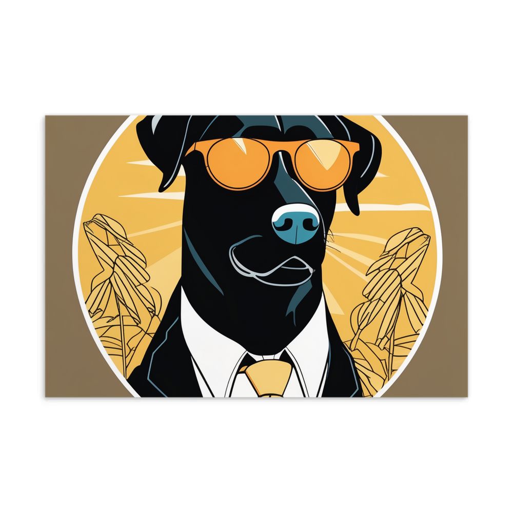 PugMug Custom Black Labrador Retriever Postcard