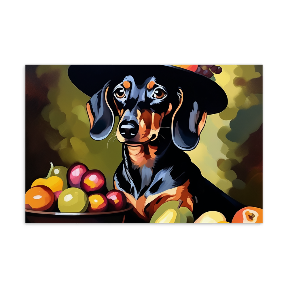 PugMug Custom Black Dachshund Postcard