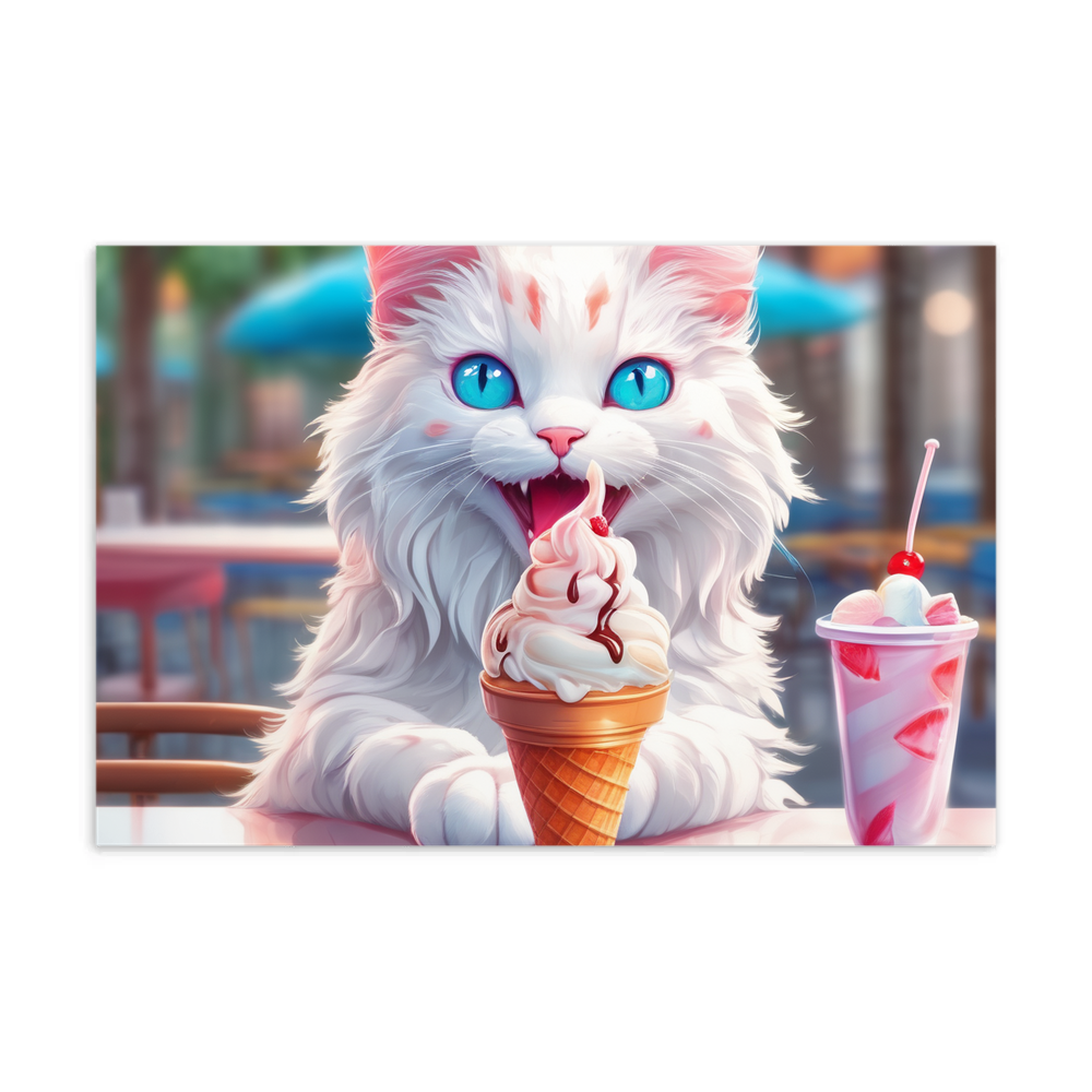 PugMug Custom White Companion Cat Postcard