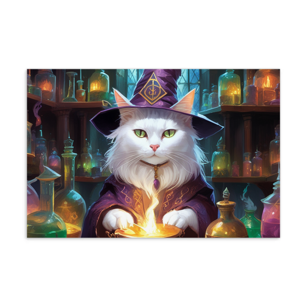 PugMug Custom White Companion Cat Postcard